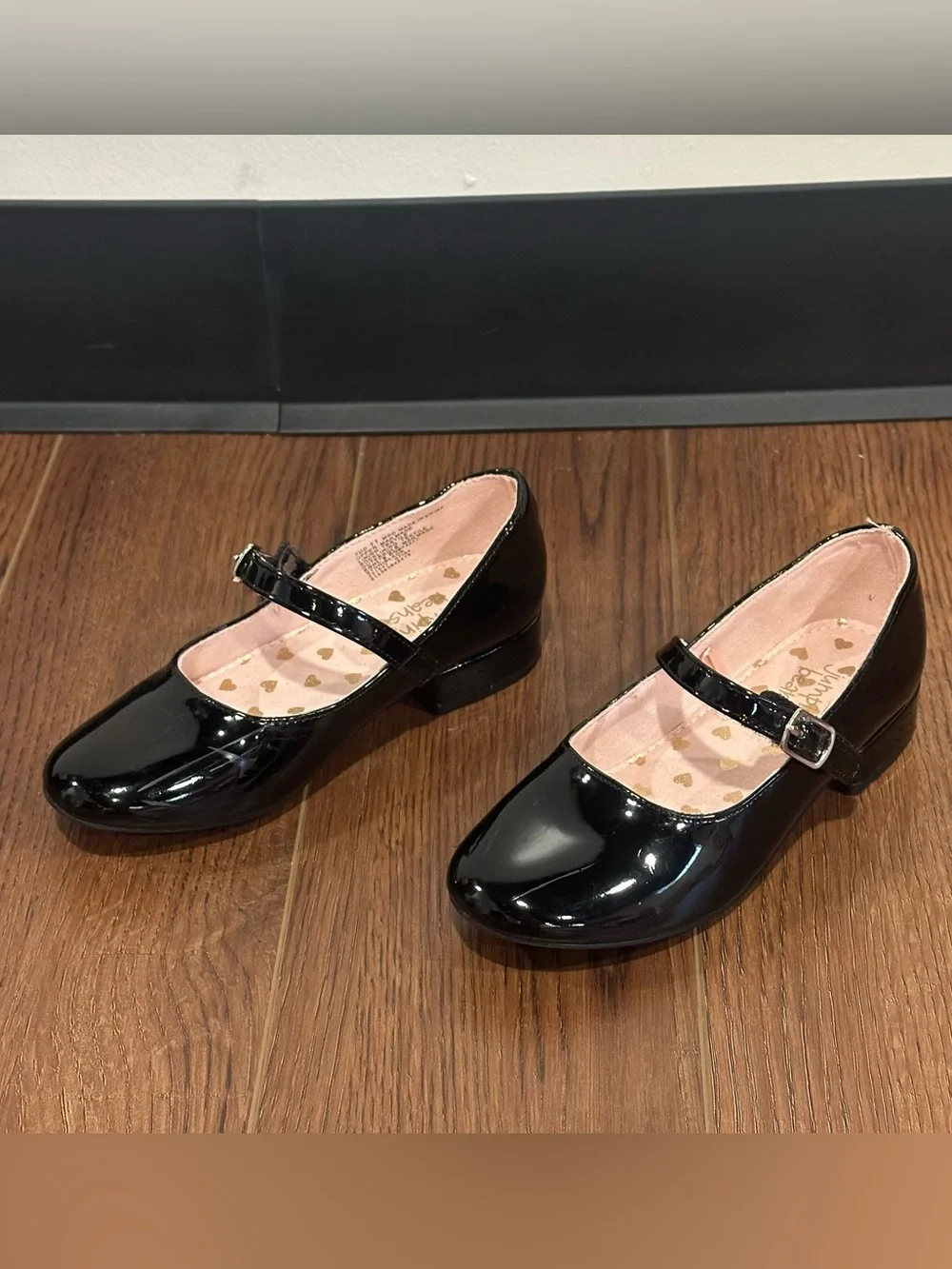 Jumping Beans Black Patent Mary Jane Dress Shoes Size 11